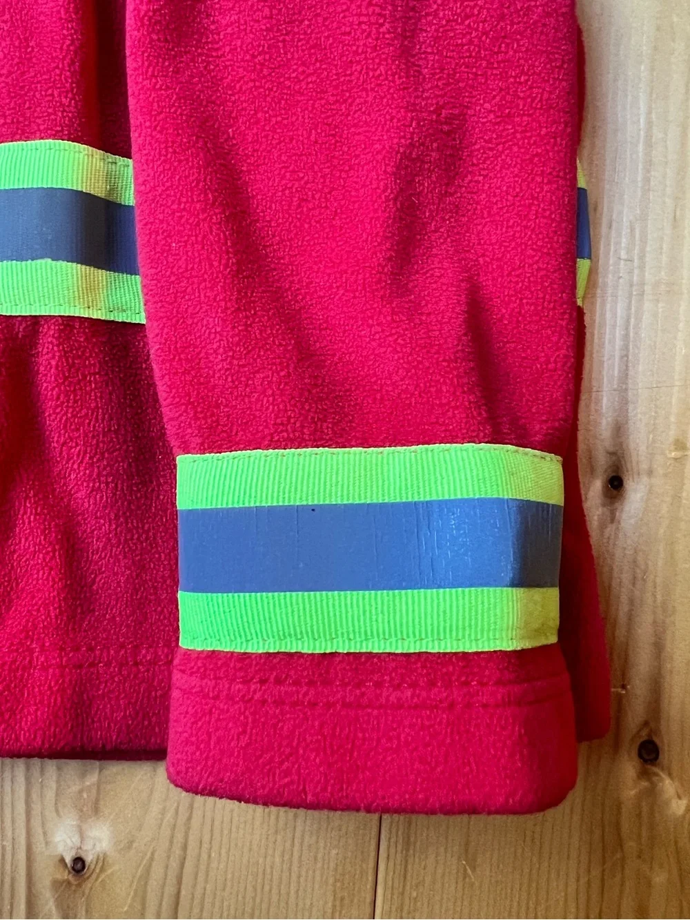 Baby Fleece Red Firefighter Costume Set with Reflective Stripes - Picture 6 of 6